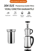 Paslanmaz Çelik Çay Makinesi Su Isıtıcı Çaycı Elektrikli Çaydanlık - 3