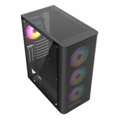 Frisby FC-9385G 550W USB 3.2 RGB eATX Mid Tower Siyah Kasa thumbnail 4