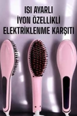 Saç Düzleştirici Tarak Isı Ayarlı Yıpranma Önleyici Düzleştirici Fön Tarak - 2