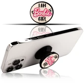 Barbie Baskılı Pop Socket Telefon Tutacağı, Parmak Tutucu Stand - 4