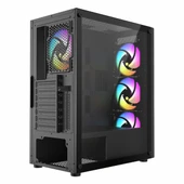 Frisby FC-9385G 550W USB 3.2 RGB eATX Mid Tower Siyah Kasa thumbnail 7
