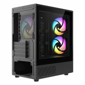 Frisby FC-8975B 550W USB 3.2 RGB mATX Mid Tower Siyah Kasa thumbnail 6