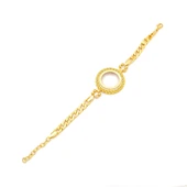 Altın Kaplama Figaro yarım Çerçeve Bileklik BLK-1126 thumbnail 3