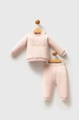 U.S. Polo Assn Kız Bebek 2'lü Takım Pudra thumbnail 1