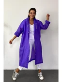 Kadın Erkek Yağmurluk Kapüşonlu Çıtçıtlı Eva mor Yağmurluk M21mrc881r03 thumbnail 1