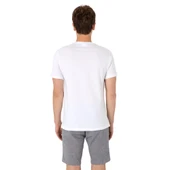 Erkek Regular Fit Bisiklet Yaka Beyaz Basic Tişört - 5