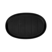 Lava Döküm Oval Fajita Tabağı Ölçü 18x28cm. (Harici tava tutucu dahil değildir.)-Bordo - 3
