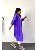 Kadın Erkek Yağmurluk Kapüşonlu Çıtçıtlı Eva mor Yağmurluk M21mrc881r03 thumbnail 5