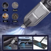 Zhltools 14000pa Güçlü Portatif 2 Kademeli Tasinabilir Vakumlu Kablosuz Üflemeli Mini Oto Araç Süpürgesi thumbnail 6