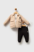 U.S. Polo Assn Erkek Bebek 3'lü Takım Bej thumbnail 1