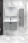 80 cm Riva Banyo Dolabı + 30 cm Riva Boy Dolabı - 2