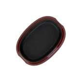 Lava Döküm Oval Fajita Tabağı Ölçü 12x19cm.-Bordo thumbnail 3