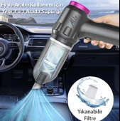 Zhltools 14000pa Güçlü Portatif 2 Kademeli Tasinabilir Vakumlu Kablosuz Üflemeli Mini Oto Araç Süpürgesi thumbnail 4