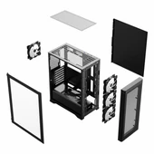 Frisby FC-9480G 600W 80+ Bronz USB 3.2 RGB ATX Mid Tower Siyah Kasa thumbnail 8