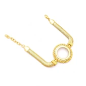 Altın Kaplama Yarım Çerçeve Bileklik BLK-1139 - 1