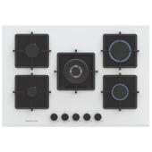 Profilo ON28Q2P10D 75 Cm Wok Gözlü Beyaz Cam Ankastre Ocak thumbnail 1