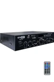 Hepa Merz HB-200 Stereo Mixer Amfi 4-8 Ohm 2 Çıkışlı 2x100W Anfi Bluetooth Usb - 2