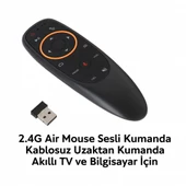 2.4G Air Mouse Sesli Kumanda  Gyro Sensörlü Kablosuz Uzaktan  Kumanda - 1