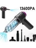 Zhltools 14000pa Güçlü Portatif 2 Kademeli Tasinabilir Vakumlu Kablosuz Üflemeli Mini Oto Araç Süpürgesi thumbnail 2