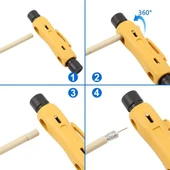 Powermaster HT-323 RG59-6-7-11 Koaksiyel Ayarlanabilir Kamera Anten Cat Kablo Soyucu - 3