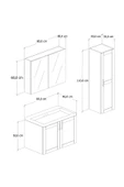 80 cm Riva Banyo Dolabı + 30 cm Riva Boy Dolabı - 5