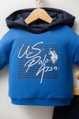 U.S. Polo Assn Erkek Bebek 2 li Takım Cobalt Mavi thumbnail 3