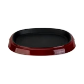 Lava Döküm Oval Fajita Tabağı Ölçü 26x19cm.-Bordo - 1