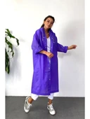 Kadın Erkek Yağmurluk Kapüşonlu Çıtçıtlı Eva mor Yağmurluk M21mrc881r03 thumbnail 3