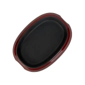 Lava Döküm Oval Fajita Tabağı Ölçü 26x19cm.-Bordo - 3