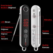 Thermopro TP18S Daldırma/Saplama Izgara/Barbekü/Mangal Et Gıda ölçme Pişirme Termometresi thumbnail 7