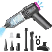 Zhltools 14000pa Güçlü Portatif 2 Kademeli Tasinabilir Vakumlu Kablosuz Üflemeli Mini Oto Araç Süpürgesi thumbnail 1