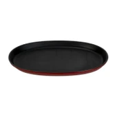 Lava Döküm Oval Fajita Tabağı Ölçü 18x28cm. (Harici tava tutucu dahil değildir.)-Bordo - 1
