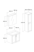 65 cm Riva Banyo Dolabı + 30 cm Riva Boy Dolabı - 5
