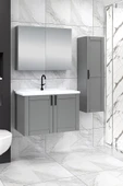 80 cm Riva Banyo Dolabı + 30 cm Riva Boy Dolabı - 1