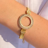 Altın Kaplama yarım Çerçeve Bileklik BLK-1143 thumbnail 2