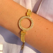 Altın Kaplama Yarım Çerçeve Bileklik BLK-1138 thumbnail 2