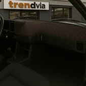 Tofaş Şahin Doğan Kartal Uyumlu Kırmızı Nakışlı Alçak Ön Göğüs Torpido Kaplama ve Koruma Kılıfı - 1