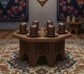 SENA Semazen 6 Kişilik Porselenli Kapaklı Bakır Renkli 24 Parça Fincan Seti - 3