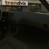 Tofaş Şahin Doğan Kartal Uyumlu Mavi Nakışlı Alçak Ön Göğüs Torpido Kaplama ve Koruma Kılıfı - 1