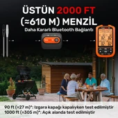 ThermoPro TP863B 2Problu Zamanlayıcılı 610m Kablosuz Barbekü/Mangal Profesyonel Pişirme Termometresi thumbnail 2