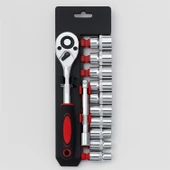 Lokma Takımı 1/2 12 Parça Profesyonel Kalite Çelik Malzeme Anahtar Seti Uzun Ömürlü Kullanım thumbnail 1