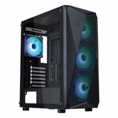 Frisby FX-100 600W 80+ Bronz USB 3.2 ARGB ATX Mid Tower Siyah Kasa thumbnail 1