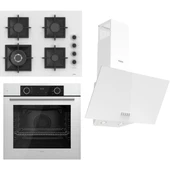 Ferre Flameart Sc Serisi Beyaz Set (SC406-WFA + XE63CB +D087 ) - 65 Cm'lik Kare Döküm Izgara-Wok thumbnail 1