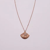 AgaKulche Gümüş İstiridye Beyaz Taşlı Hayalet Kolye thumbnail 3