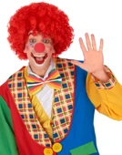 Kırmızı Renk Kıvırcık Afro Bonus Peruk thumbnail 3