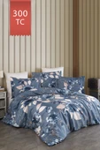 Varol Royal Saten 300TC Nevresim Takımı (Çift Nevresimli) Family Size  - LARİSSA - 1
