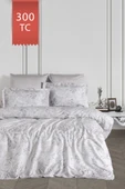 Varol Royal Saten 300TC Nevresim Takımı (Çift Nevresimli) Family Size  - GRİDA thumbnail 2