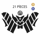 YAMAHA - R3 2024 İLE UYUMLU 6D KARBON KAYDIRMAZ 21 PARÇA TANK PAD SETİ GC84 thumbnail 1