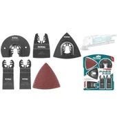 Total TAKTMT1502 Çok Amaçlı Kesici Uç Seti 15 Parça Ahşap Metal Zımpara Testere Bıçak Kazıyıcı Uyum thumbnail 7