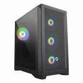 Frisby Crevo FC-9475G 600W 80+ USB 3.2 RGB mATX Mid Tower Siyah Kasa thumbnail 1